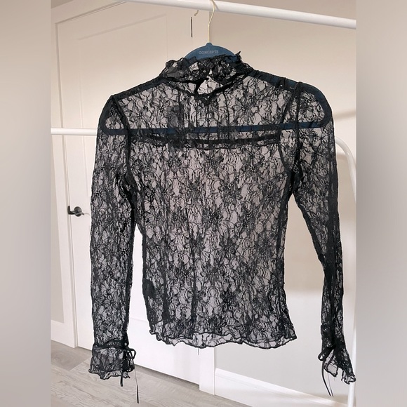 MEXX Delicate Black Sheer Top Size: Small ( S ) - Picture 2 of 4